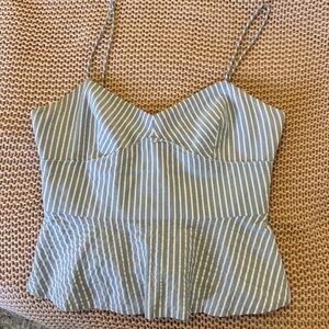 Club Monaco striped peplum blouse